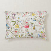 野生花は絹材料、c.1790のために設計します(w/c アクセントクッション (正面)