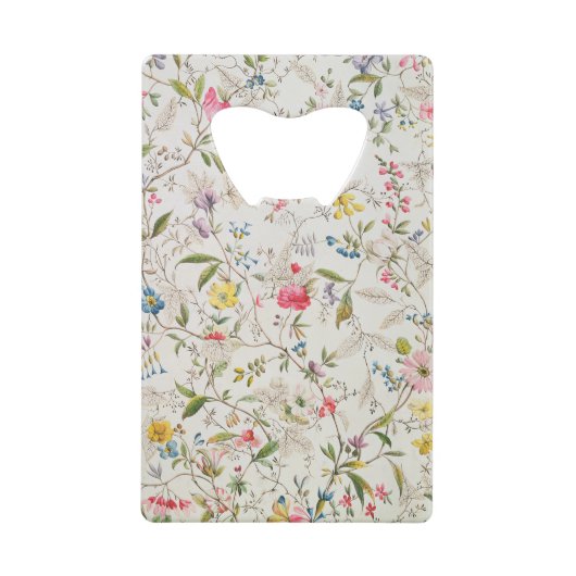 野生花は絹材料、c.1790のために設計します(w/c クレジットカード栓抜き (正面)