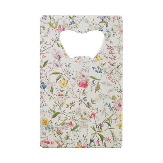 野生花は絹材料、c.1790のために設計します(w/c クレジットカード栓抜き (裏面)