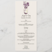 野生花及びメーソンジャーメニューカード メニュー (正面)