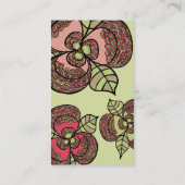 野生花図解入りの、写真付きのなデザイナー名刺 名刺 (裏面)