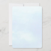 野生花、最初誕生日、1の花柄 招待状 (裏面)