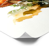 野生芸術的のマサイケデリックッシュルームイラストレーション ポスター (角)