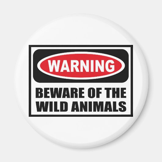 野生警告の動物の磁石に注意すること マグネット (正面)