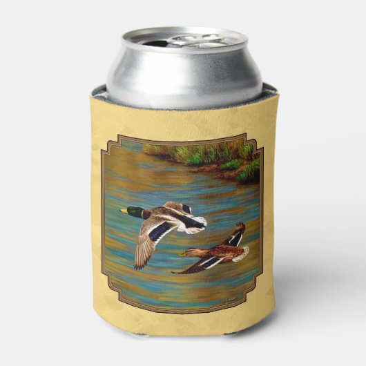 野生飛んでいるのアヒル黄色 缶クーラー (缶正面)