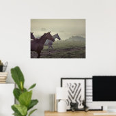 野生馬 ポスター (ホームオフィス)