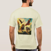 野生&フリー – 自然の獣へのオマージュ威厳のある Tシャツ (裏面)