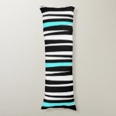 野生! 黒く及び白いシマウマはwの水を縞で飾ります ボディピロー (正面縦)