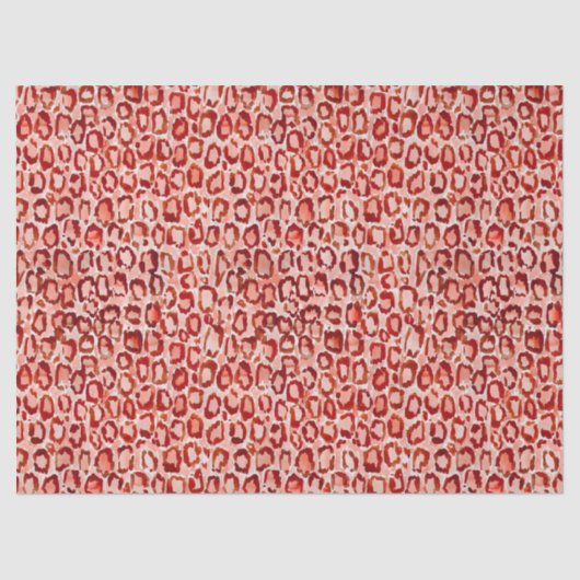 野生CATのオレンジヒョウの皮のアニマルプリント 薄葉紙 (正面)