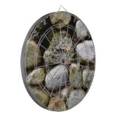 野石、岩、石動揺して、素朴な石 ダーツボード (正面左)