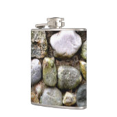 野石、岩、石動揺して、素朴な石 フラスク (左)