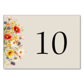 野素朴花フローラ結婚のはっきりした テーブルナンバー (裏面)
