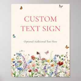 野素朴花フローラ結婚表カスタム記号 ポスター