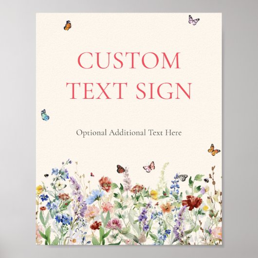 野素朴花フローラ結婚表カスタム記号 ポスター (正面)