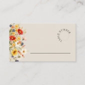 野素朴花フローラ結婚護衛台 プレイスカード (正面)