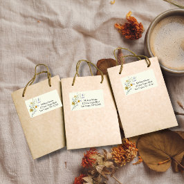 野素朴花坊保赤ちゃんシャワー ラベル