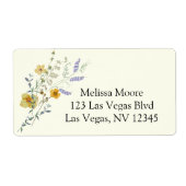 野素朴花坊保赤ちゃんシャワー ラベル (正面)