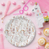 野素朴花模様 ペーパープレート (パーティー)