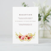 野素朴花水彩リース披露宴カード 招待状 (スタンド正面)