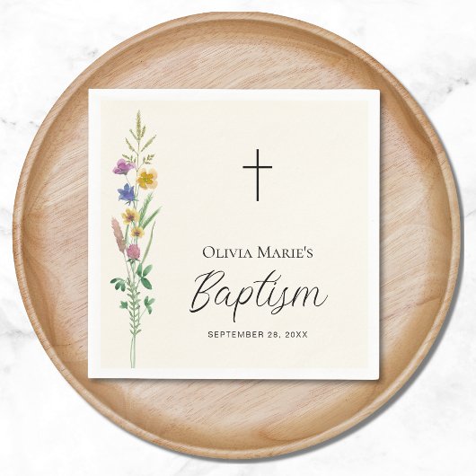 野素朴花洗礼 スタンダードカクテルナプキン