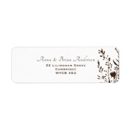 野素朴花秋フローラ結婚ズ ラベル