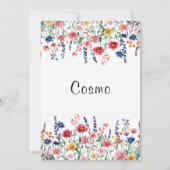 野素朴花結婚のカスタム表番号 招待状 (正面)