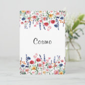 野素朴花結婚のカスタム表番号 招待状 (スタンド正面)