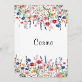 野素朴花結婚のカスタム表番号 招待状 (正面/裏面)