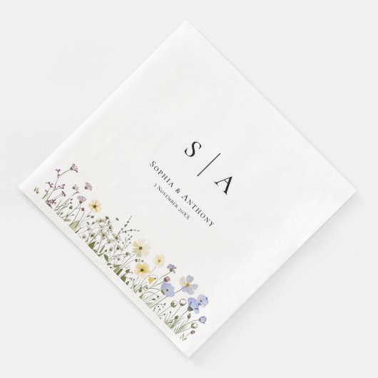 野素朴花結婚のナプキン (コーナー)