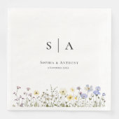 野素朴花結婚のナプキン (正面)