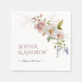 野素朴花結婚のナプキン スタンダードカクテルナプキン (正面)