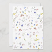 野素朴花結婚テンプレート 招待状 (裏面)