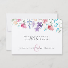 野素朴花結婚フローラサンキューカード サンキューカード
