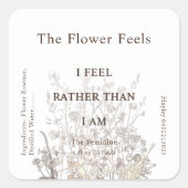 野素朴花草の自然フローラ スクエアシール (正面)