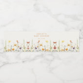 野素朴花赤ちゃんシャワー水瓶ラベル ペットボトルラベル (シングルラベル)