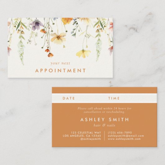 野素朴花 予約カード (正面/裏面)