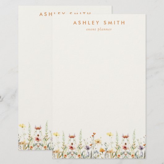 野素朴花 便箋 (正面/裏面)