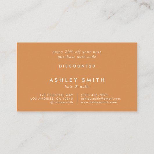 野素朴花 割引カード (裏面)