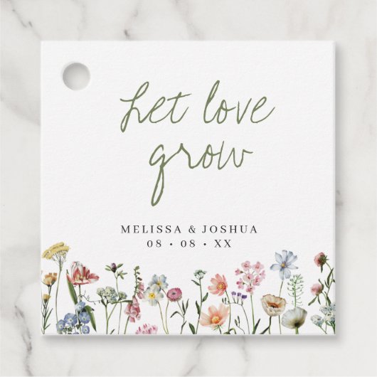 野素朴草は愛の種結婚を育てる フェイバータグ (正面)