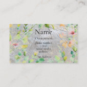 野素朴草木粒動揺して植物 名刺 (裏面)