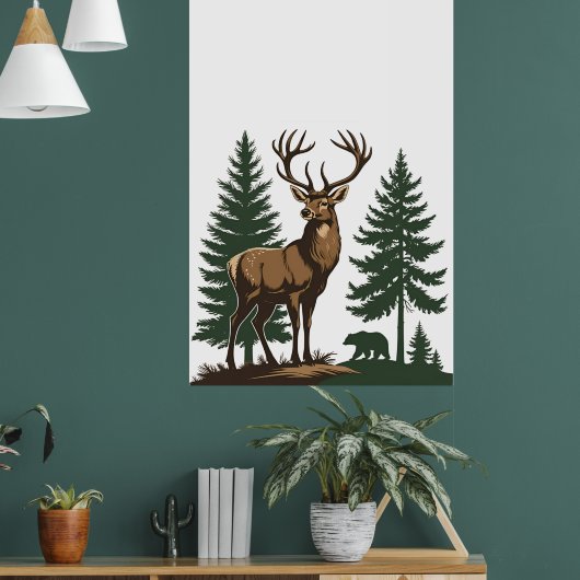 野素朴草植物紙ポスター ポスター (リビング1)