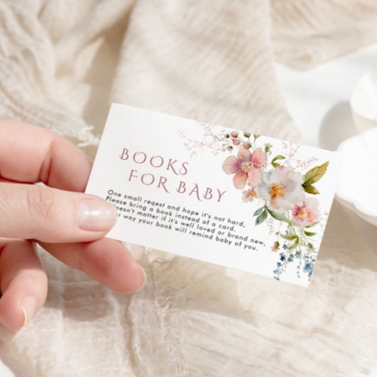 野素朴草花本ベビー エンクロージャーカード