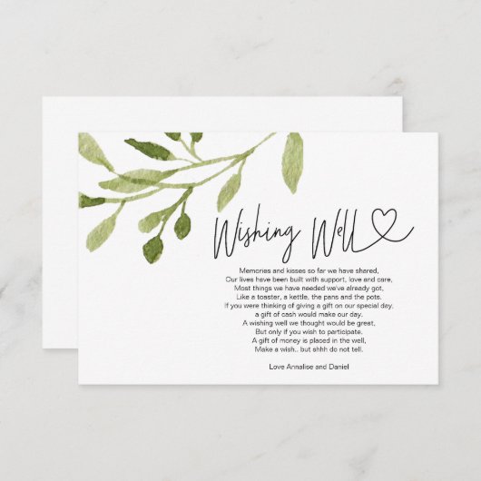 野結婚外の夏の結婚を願う エンクロージャーカード (正面/裏面)