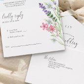 野結婚花かわいらし草花 オールインワン招待状