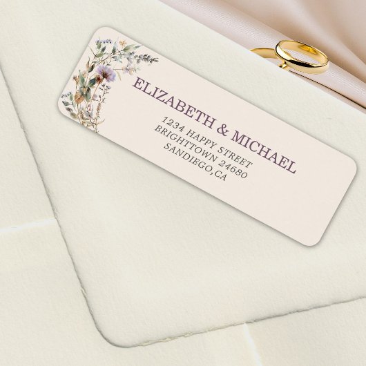 野結婚花のエレガント住モダン所 ラベル