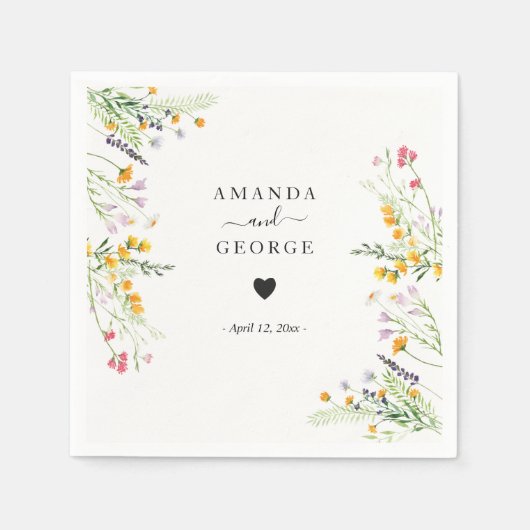 野結婚花のカクテル スタンダードカクテルナプキン (正面)