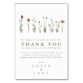 野結婚花の感謝していおモダンテーブル テーブルナンバー (正面)