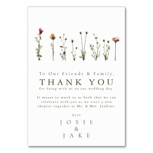 野結婚花の感謝していおモダンテーブル テーブルナンバー (正面)