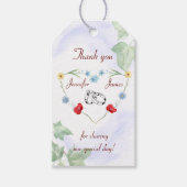 野結婚花の感謝してい贈り物 ギフトタグ (正面)
