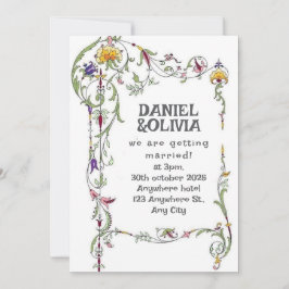 野結婚花素朴の野の花 招待状